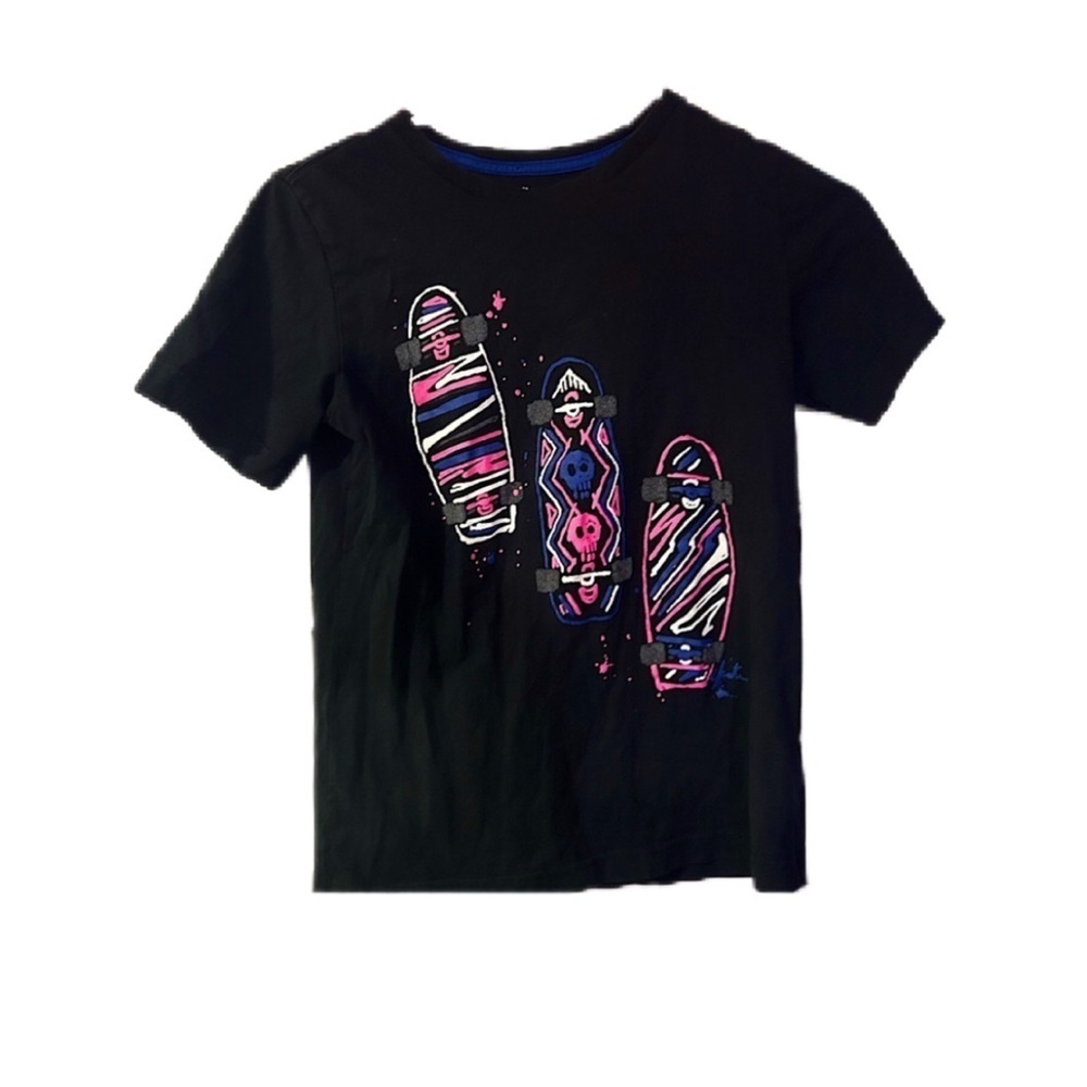 skater graphic punky baby tee skater goth shirt top skull streetwear